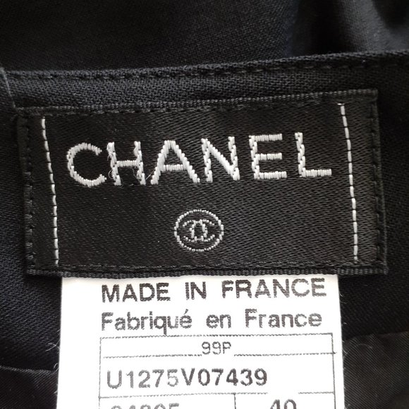 Chanel Wool Skirt With Pockets & Inverted Pleat Silk Lining Size 10 - Picture 3 of 14